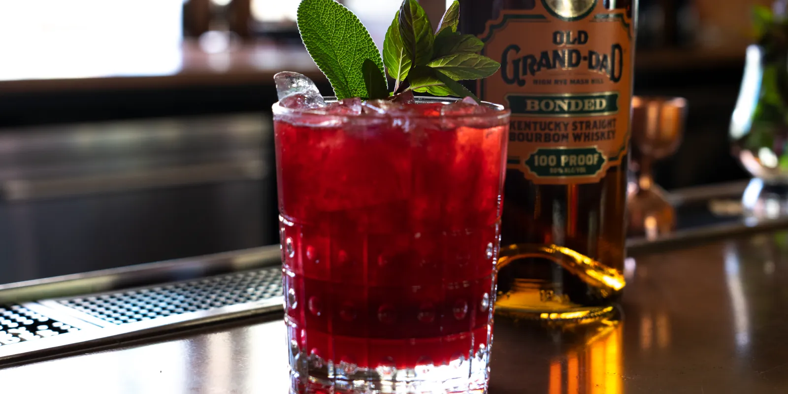 Bourbon Smash Cocktail, served at Castle Hot Springs