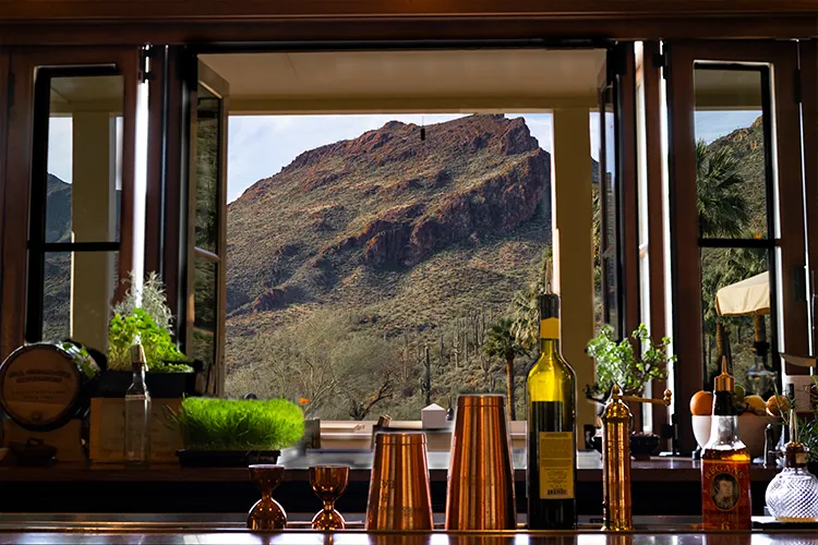 Bar 1896 view at Castle Hot Springs