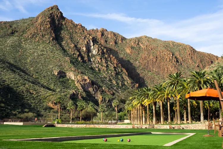 Bocce Ball Court at hot springs resort