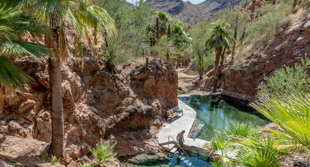 Aerial View of the Majestic Hot Springs