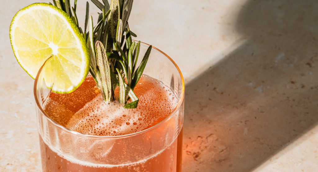cocktail garnish at an Arizona hot springs resort