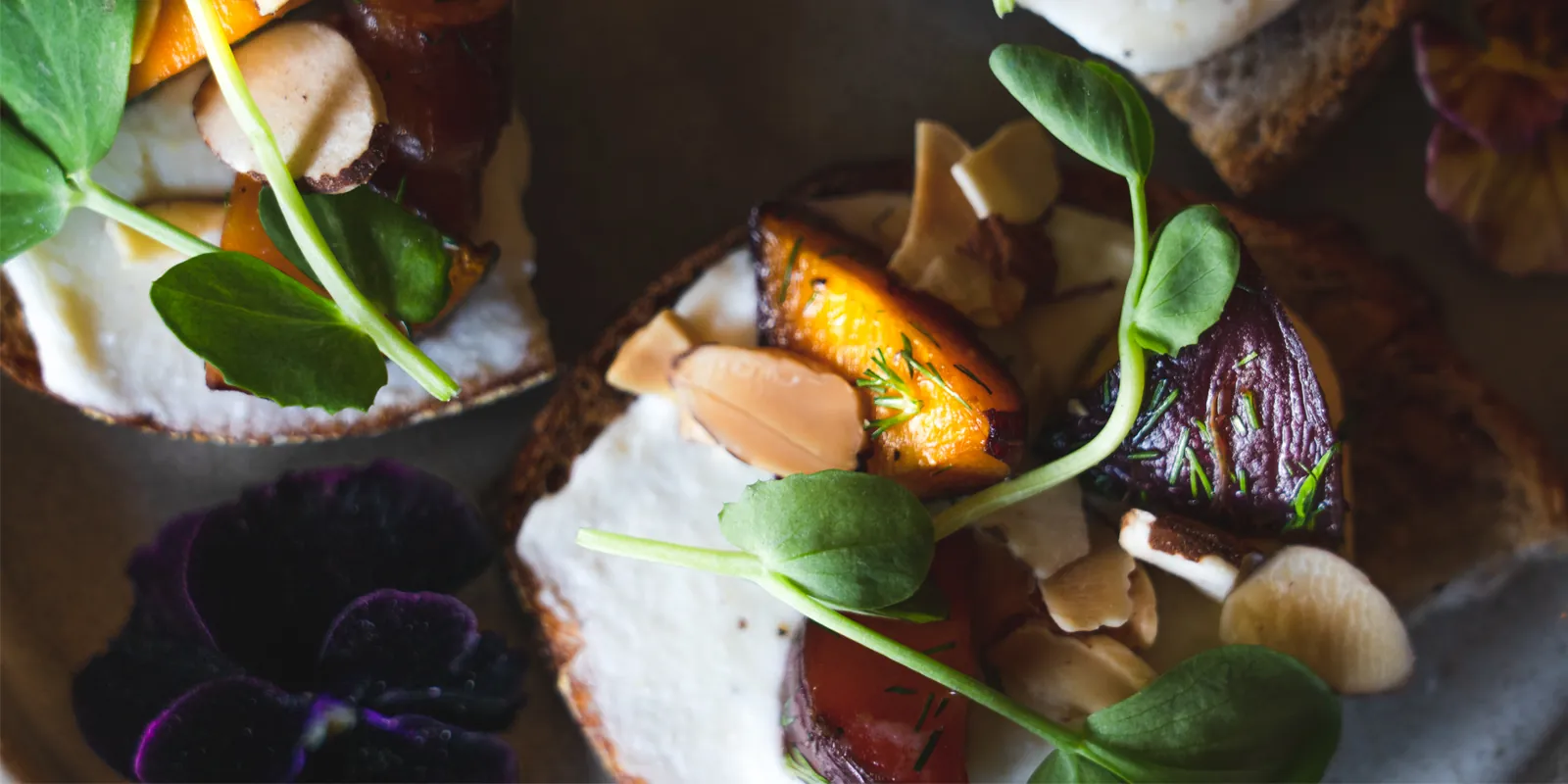 Honey Roasted Carrot Bites at a luxury hot springs resort in USA