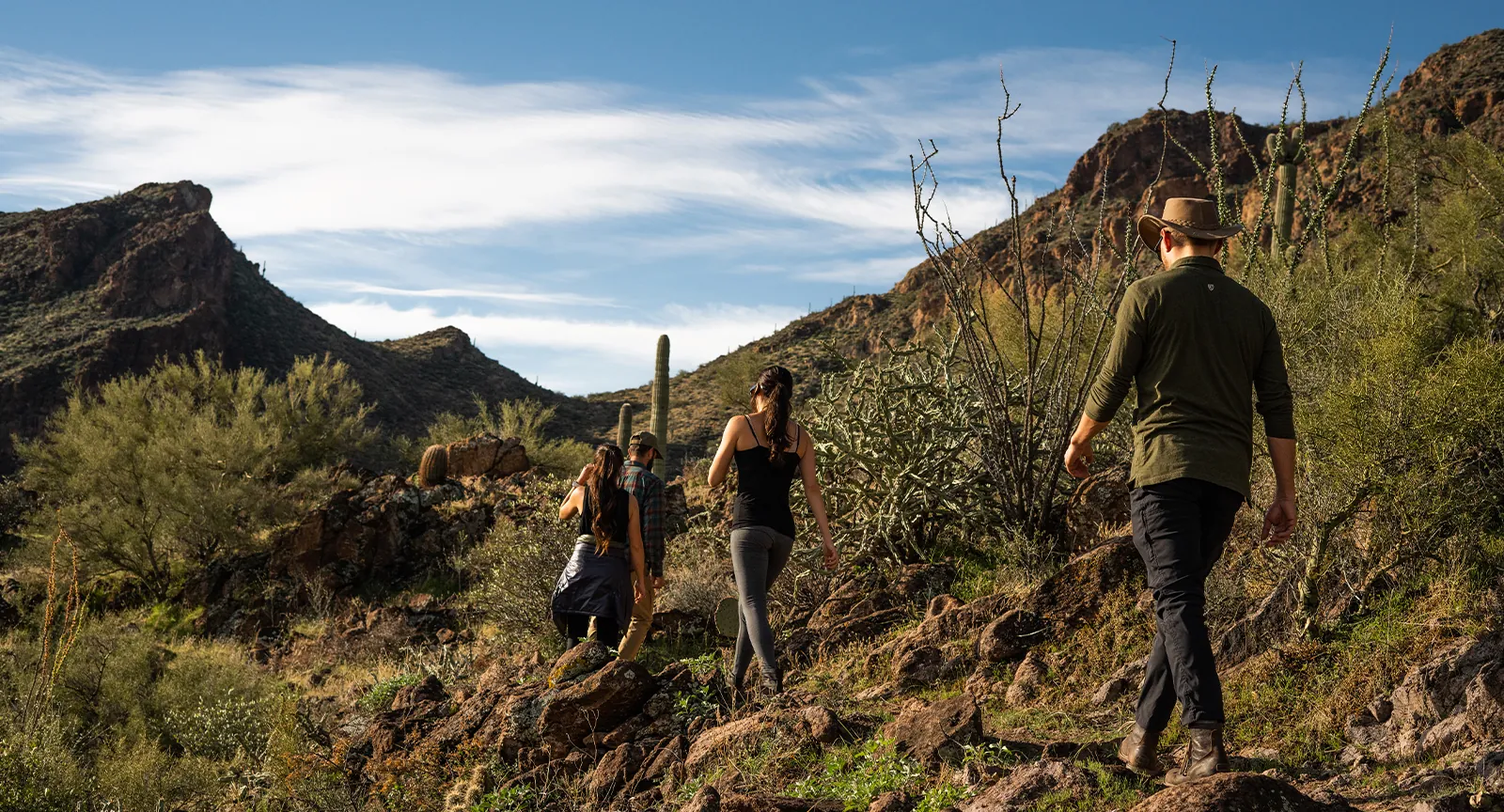Desert Hiking at Castle Hot Springs, a luxury hot springs resort in USA