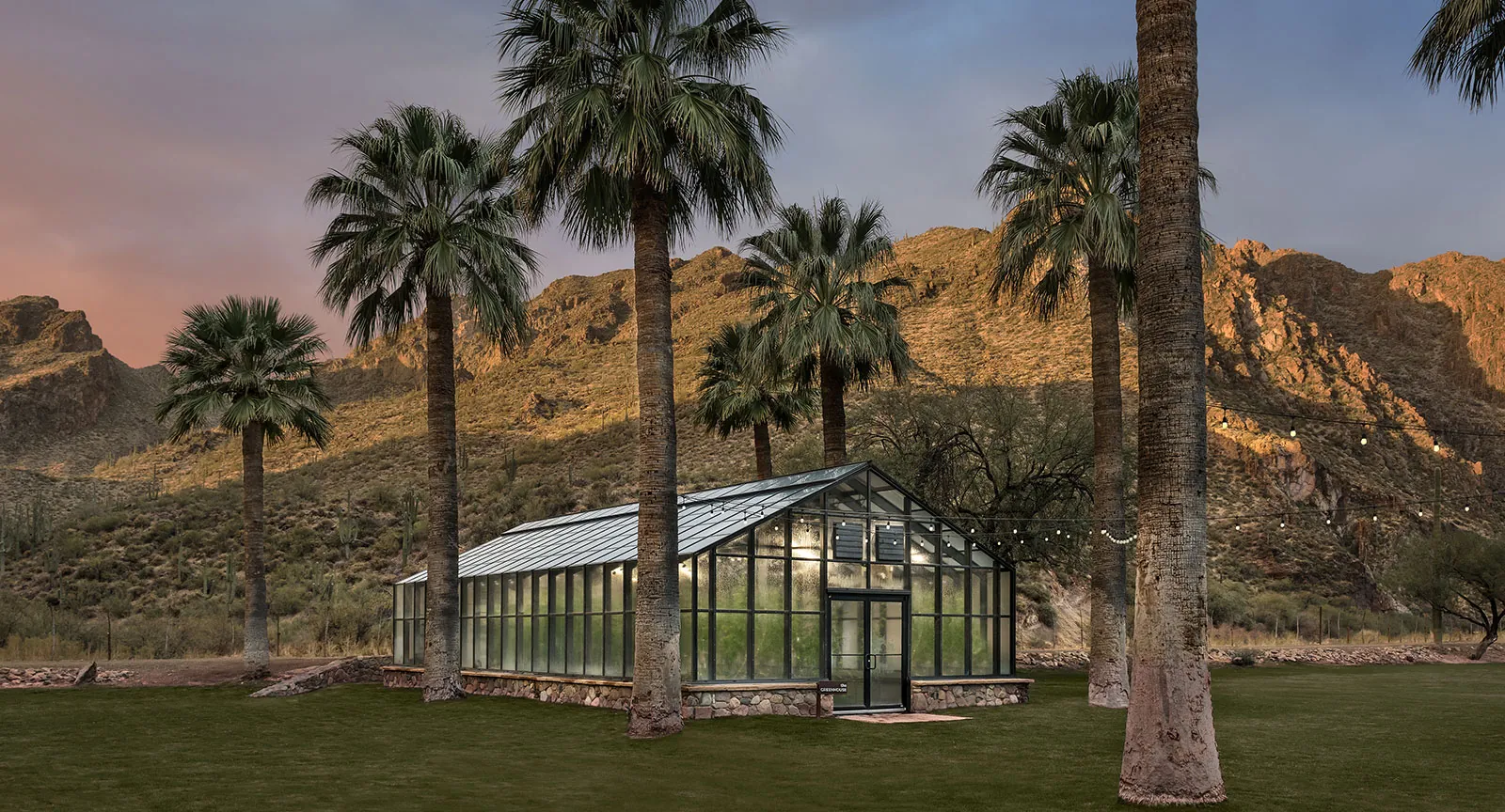 winter harvest greenhouse at Castle Hot Springs, an inclusive adults-only resort