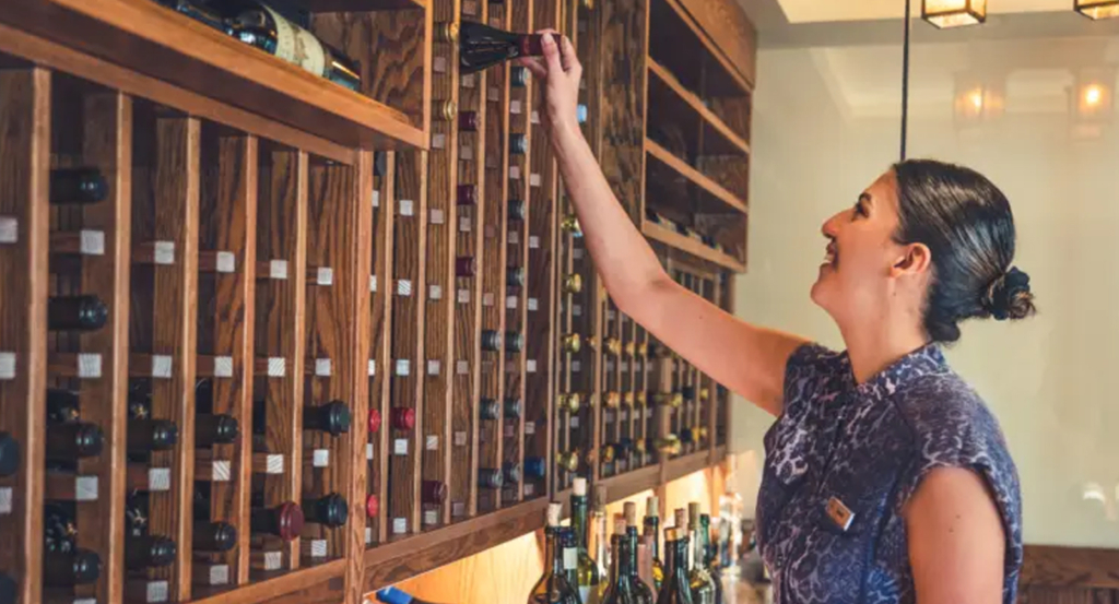 Wine Sommelier at luxury hot springs resort in usa