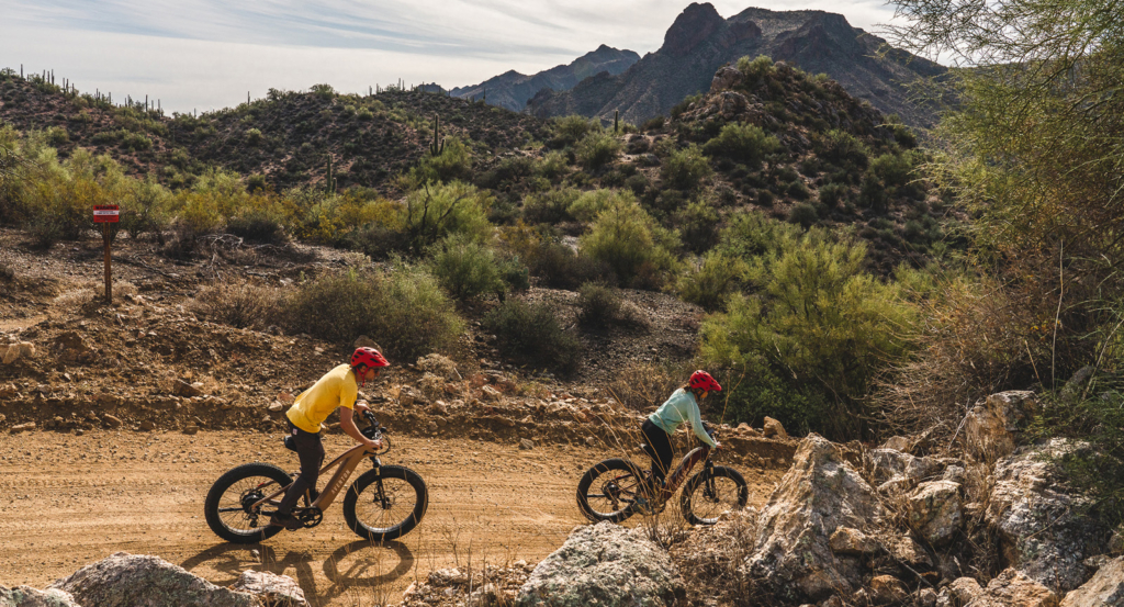 Electric Bikes Tour in the Desert offered by luxury hot springs resort in usa