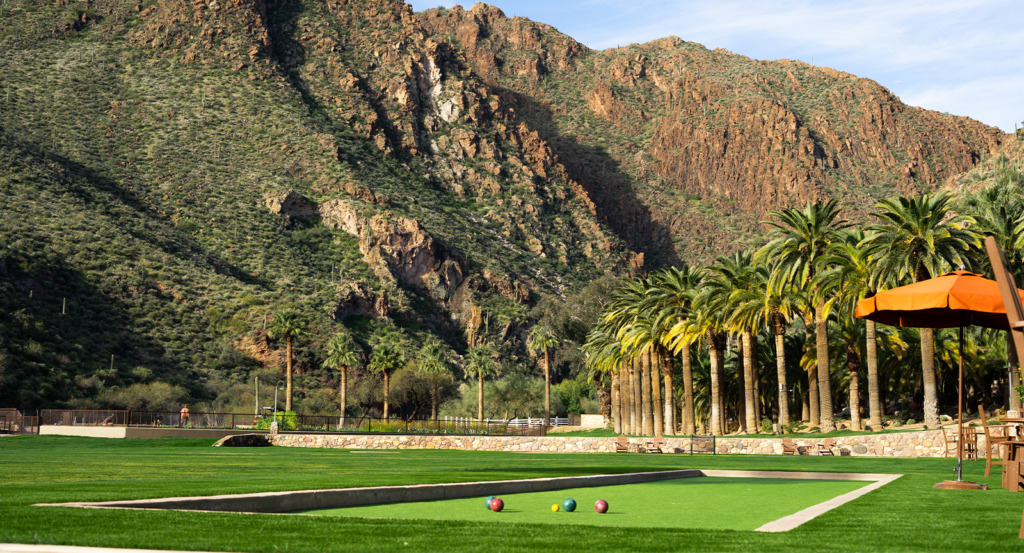 Lawn Games at Castle Hot Springs, a luxury adults-only resort in Arizona