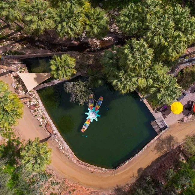 Paddleboard Yoga at Castle Hot Springs, a luxury Arizona resort