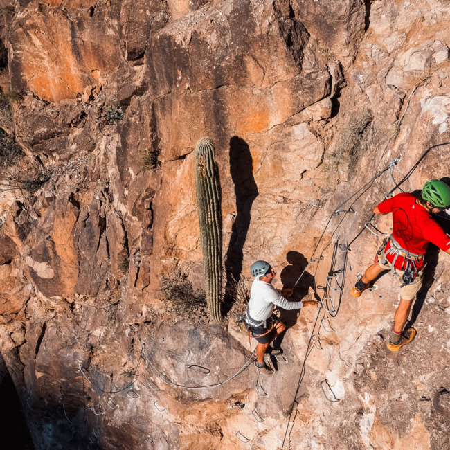 Via Ferrata at Castle Hot Springs, an adults-only resort in Arizona