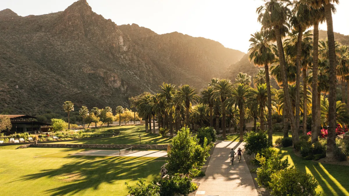 Pickleball and Cruiser Bikes at Castle Hot Springs, a luxury resort in Arizona