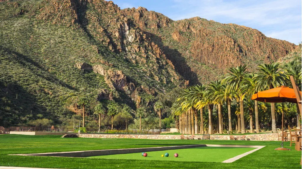Bocce Ball and Pickleball Courts at Castle Hot Springs, an Arizona hot springs resort