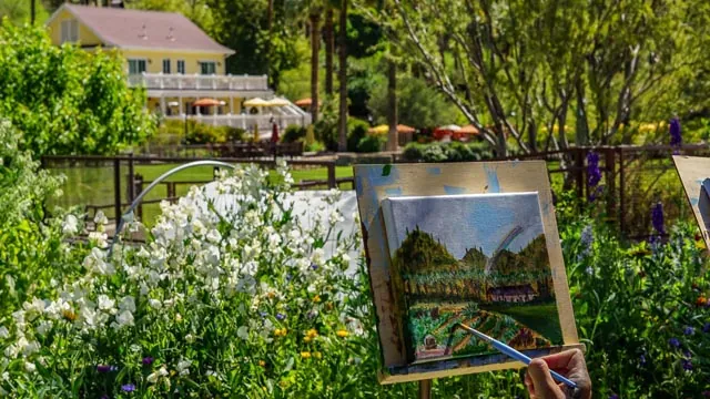 Painting desert botanicals class at Castle Hot Springs