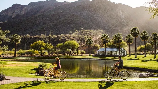Resort cruiser bikes at Castle Hot Springs