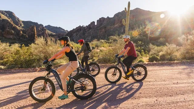 Scenic E Bike Tour, three people on a ebike