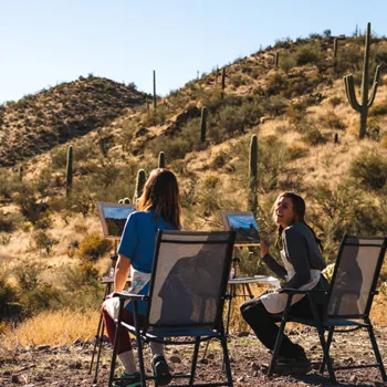 Hike and Paint Class at Castle Hot Springs, a luxury Arizona resort