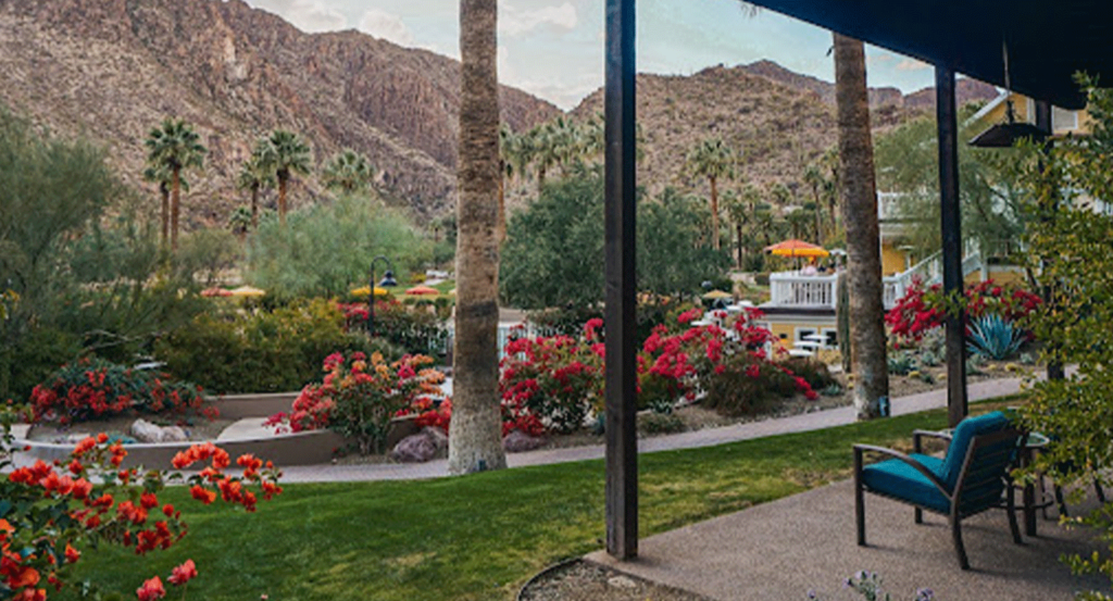 The patio at Castle Hot Springs