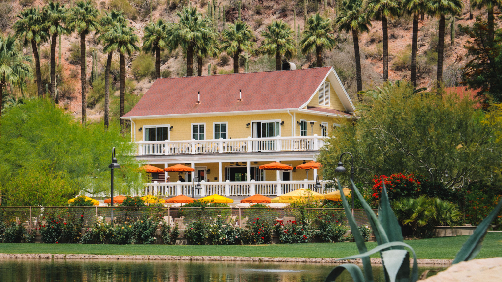 The main lodge accommodation at Castle Hot Springs with Harvets, Bar 1896 and rooms.
